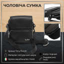 Мужская сумка из натуральной кожи Tony Perotti Contatto 9150-14 (90630) Черная thumbnail 3