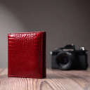 Компактний гаманець для жінок з натуральної шкіри лакованої ST Leather 22687 Червоний thumbnail 13
