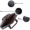 Деловой портфель для мужчин из натуральной кожи Vintage 23039 Черный thumbnail 8