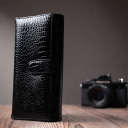 Лакований шкіряний гаманець з блоком для кредитних карток ST Leather 22683 Чорний thumbnail 14