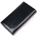 Лаковий жіночий гаманець з візитницею ST Leather 19403 Чорний thumbnail 6