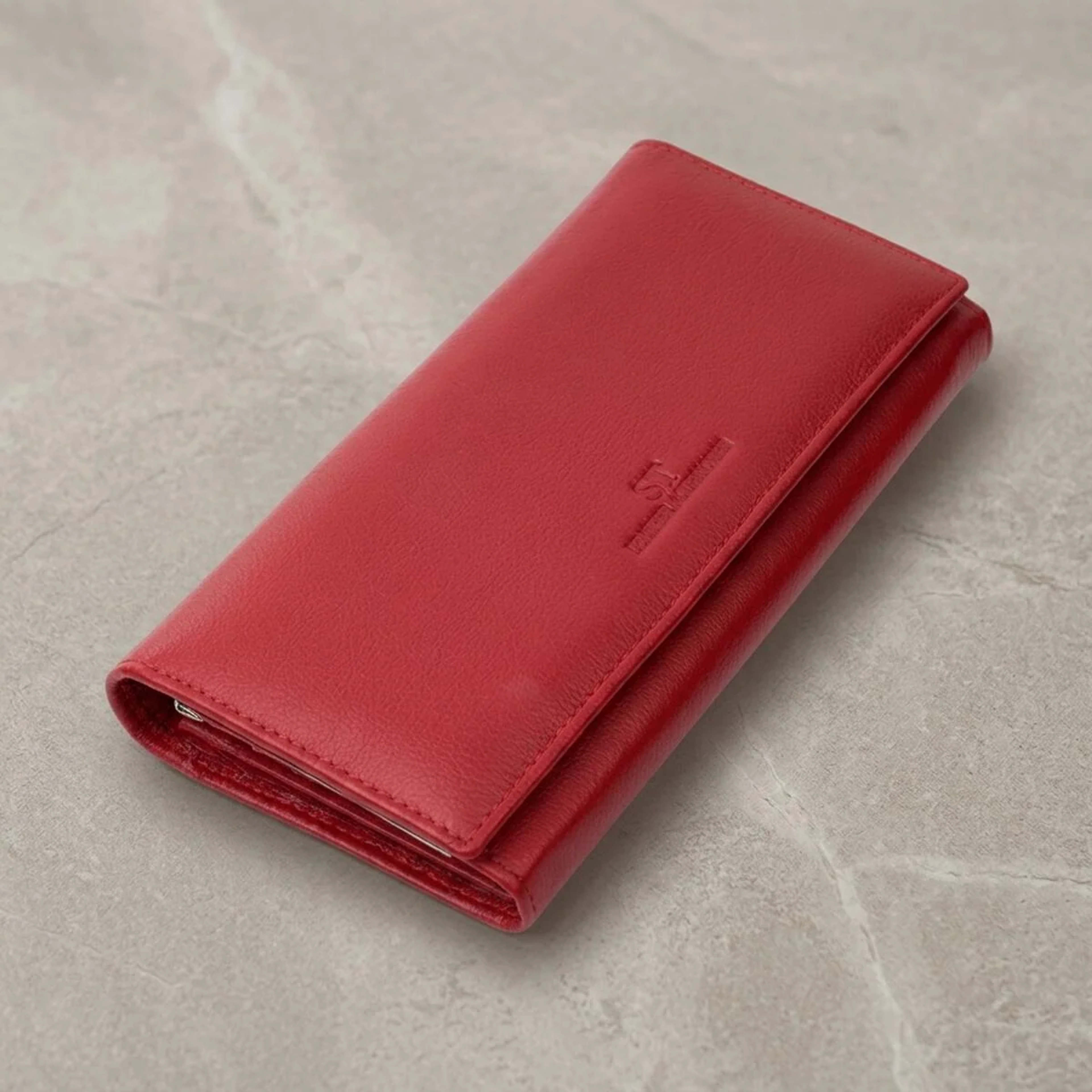 Класичний жіночий гаманець із натуральної шкіри ST Leather 22675 Червоний