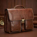 Чоловічий діловий портфель Tony Perotti Italico 8013/42 (90388) Коньячний thumbnail 8
