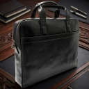 Чоловічий портфель з натуральної шкіри Tony Perotti Italico 6031G-38 (90422) Чорний thumbnail 7