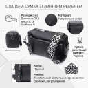 Практичная женская кожаная сумка из стильным бегунком Vintage 22654 Черная thumbnail 3