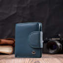 Красивое кожаное портмоне с монетницей снаружи для стильных женщин ST Leather 19457 Бирюзовый thumbnail 13