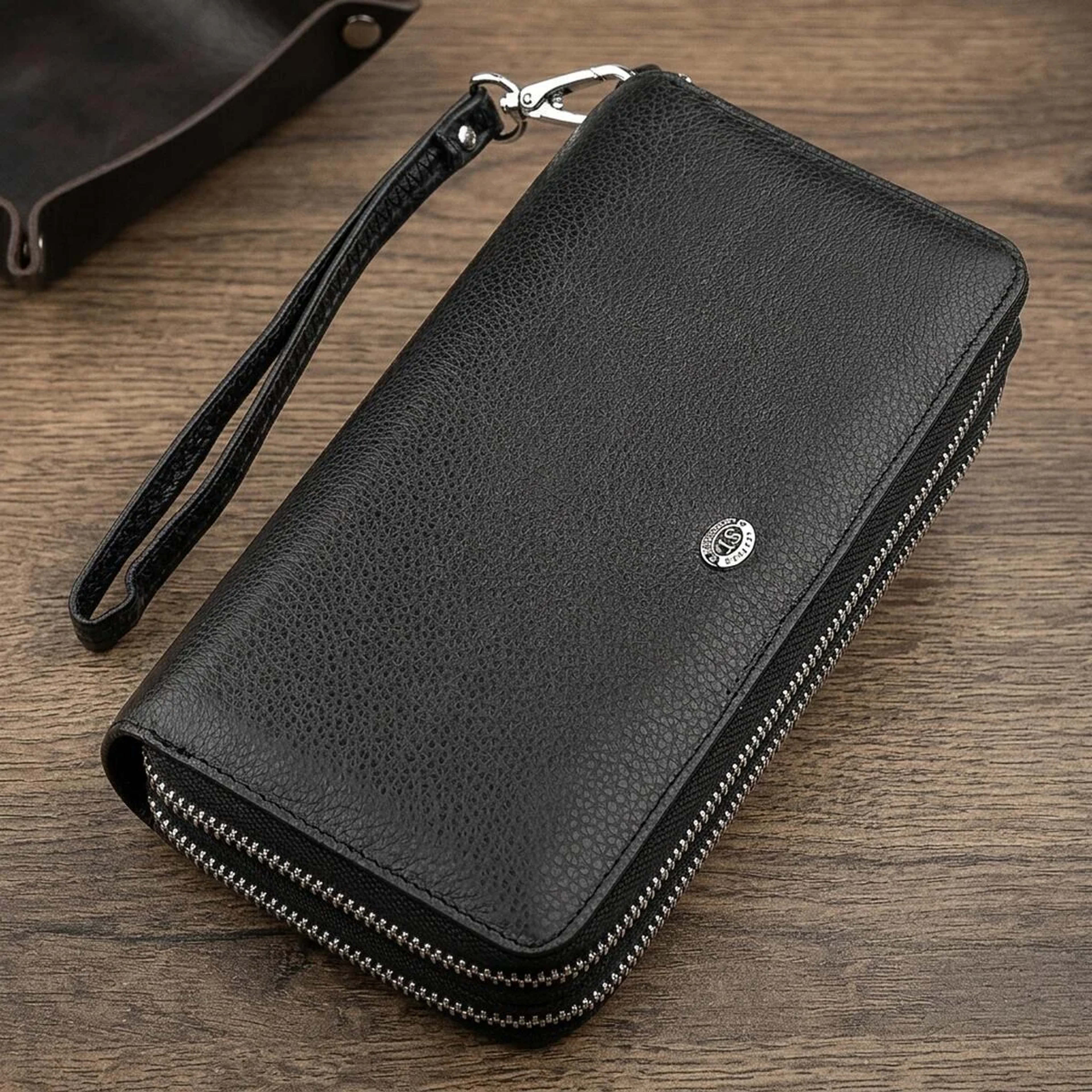 Чоловічий гаманець ST Leather 18451 (ST127) натуральна шкіра Чорний