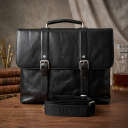 Чоловічий портфель з натуральної шкіри Tony Perotti Italico 9225G-38 (90415) Чорний thumbnail 6