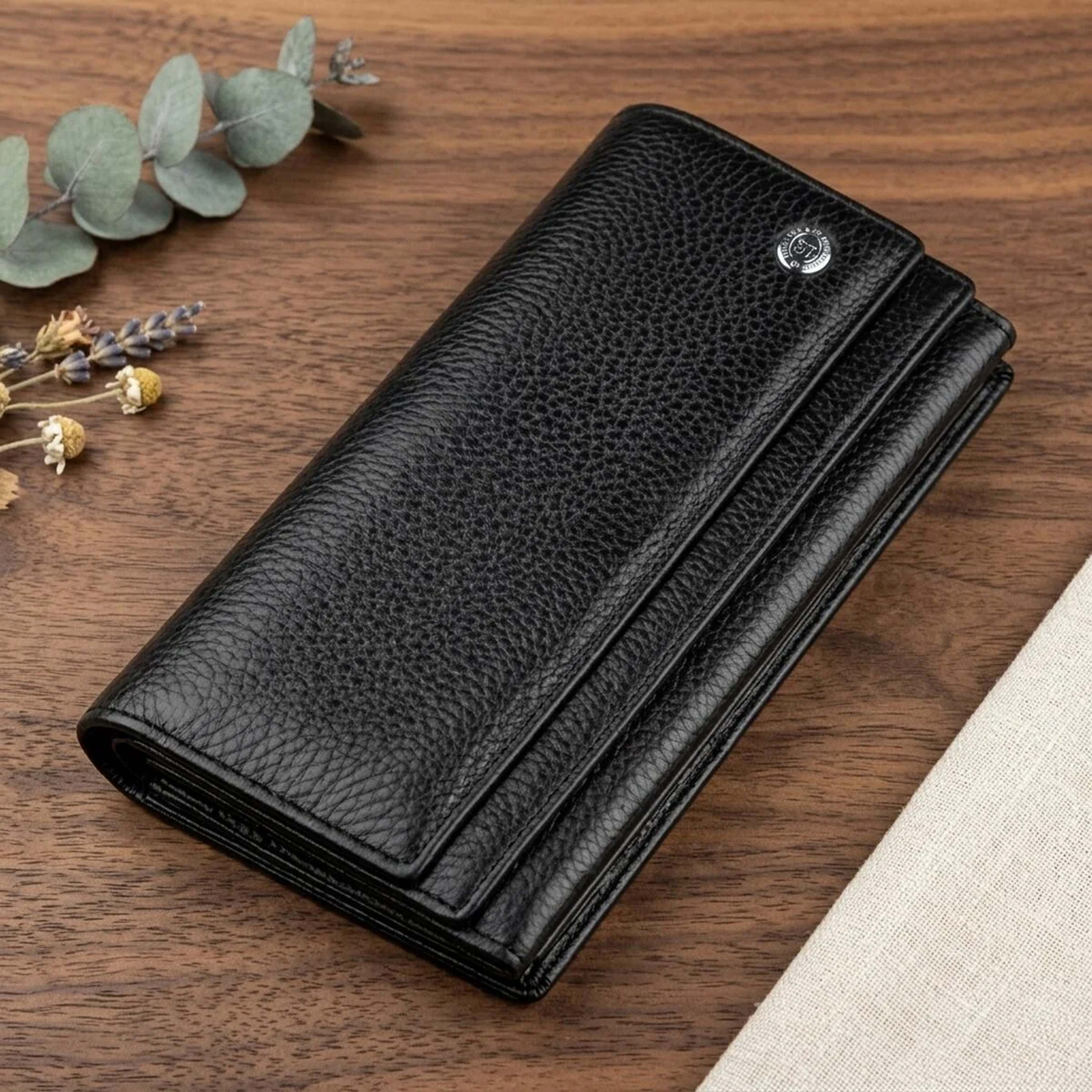 Універсальний гаманець-візитниця ST Leather 18951 Чорний