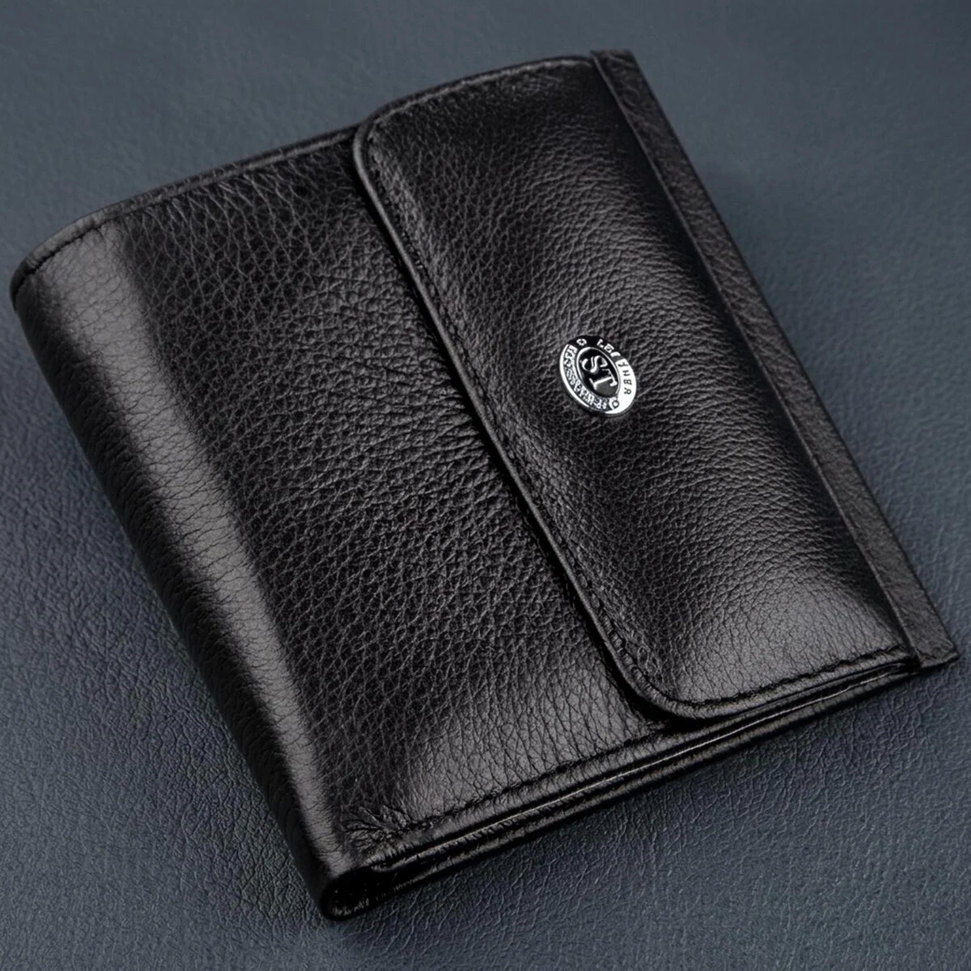 Жіночий гаманець з монетницьою ST Leather 18919 Чорний