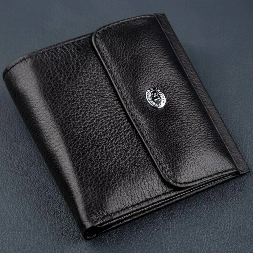 Жіночий гаманець з монетницьою ST Leather 18919 Чорний