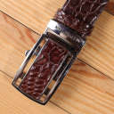 Ремінь-автомат CROCODILE LEATHER 18240 з натуральної шкіри крокодила Коричневий thumbnail 17