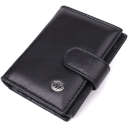 Компактный мужской бумажник вертикального формата из натуральной кожи ST Leather 23095 Черный thumbnail 1