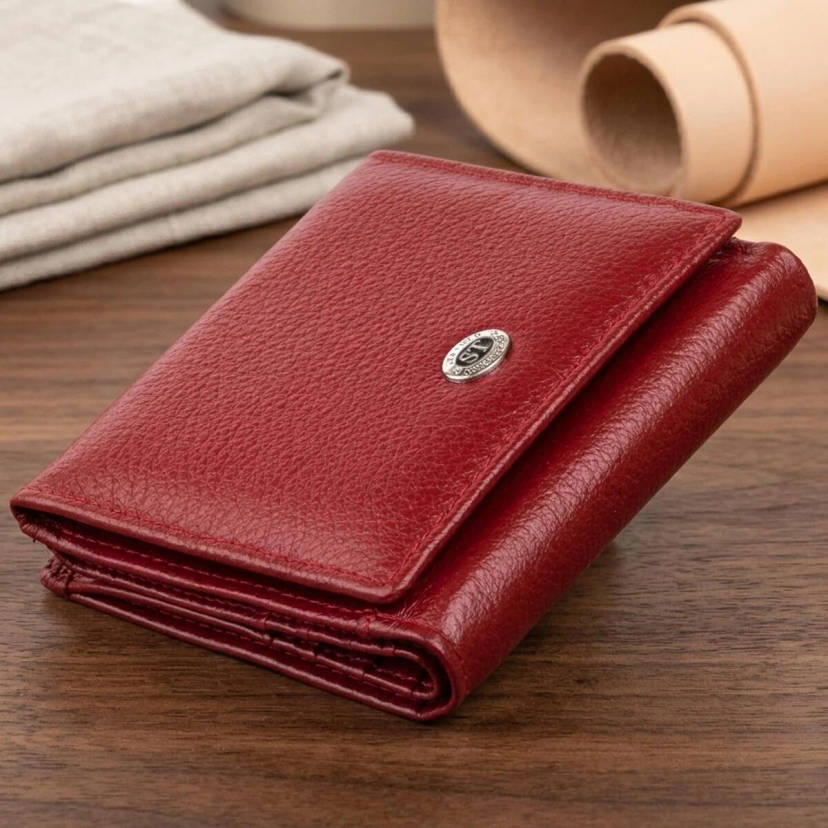 Компактний гаманець жіночий ST Leather 19257 Бордовий