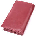 Шкіряний жіночий гаманець у три додавання ST Leather 22489 Бордовий thumbnail 5