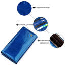 Кошелек женский ST Leather 18394 (S3001A) вместительный Синий thumbnail 4