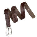 Ремінь чоловічий CROCODILE LEATHER 18178 з натуральної шкіри крокодила Коричневий thumbnail 7