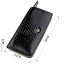 Гаманець жіночий ST Leather 18437 (S7001A) натуральна шкіра Чорний thumbnail 7