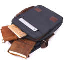 Вертикальная мужская сумка через плечо текстильная 21261 Vintage Черная thumbnail 13