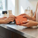 Стильний шкіряний гаманець з монетницею зовні ST Leather 19458 Помаранчевий thumbnail 2