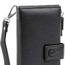 Оригинальный кошелек кожаный женский на хлястике с кнопкой ST Leather 19280 Черный thumbnail 7