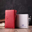 Кожаный удобный женский кошелек в три сложения ST Leather 22490 Красный thumbnail 10