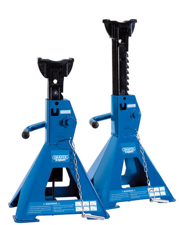 Pair of Pneumatic Rise Ratcheting Axle Stands