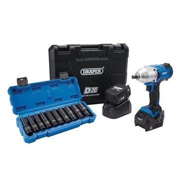 D20 20V Brushless Mid-Torque Impact Wrench Kit, 1/2