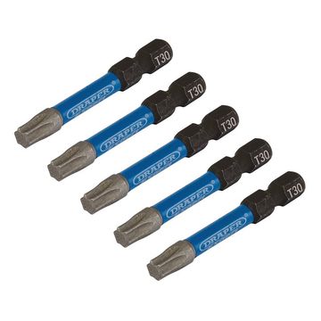 Draper Expert TX-STAR Impact Screwdriver Bits, T30 x 50mm, 1/4