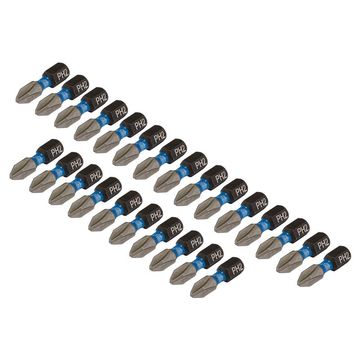 Draper Expert Cross Slot/PH Type Impact Screwdriver Bits, No.2 x 25mm, 1/4