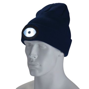 Beanie Hat with Rechargeable Torch, One Size, 1W, 100 Lumens, Navy Blue