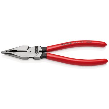 KNIPEX 08 21 185 SB Needle-Nose Combination Pliers plastic coated black atramentized, 185mm