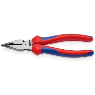 KNIPEX 08 22 185 SB Needle-Nose Combination Pliers with multi-component grips black atramentized,