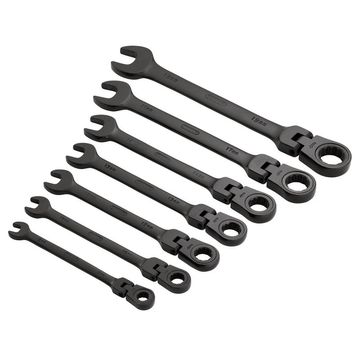 Combination Spanner Set with Flexible Heads (7