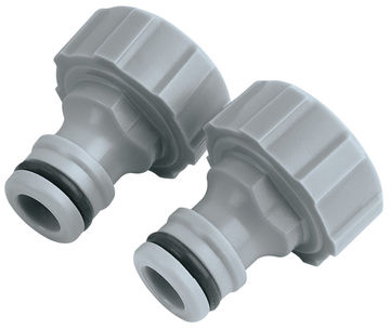 Twin Pack of Outdoor Tap Connectors (3/4