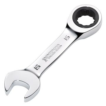 Draper HI-TORQ® Metric Stubby Ratchet Combination Spanner, 15mm