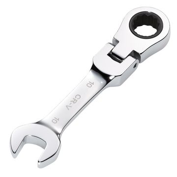 Draper HI-TORQ® Metric Stubby Flexible Head Ratchet Combination Spanner, 10mm