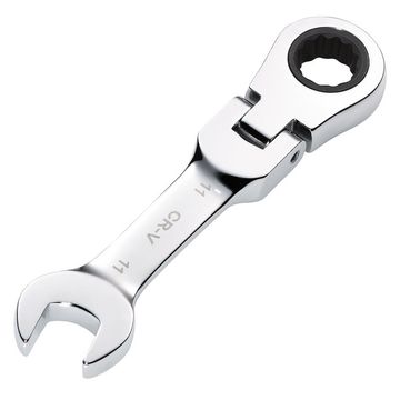 Draper HI-TORQ® Metric Stubby Flexible Head Ratchet Combination Spanner, 11mm