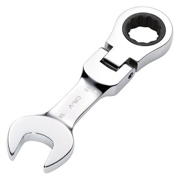 Draper HI-TORQ® Metric Stubby Flexible Head Ratchet Combination Spanner, 18mm