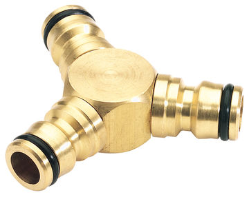 Brass 3 Way Connector