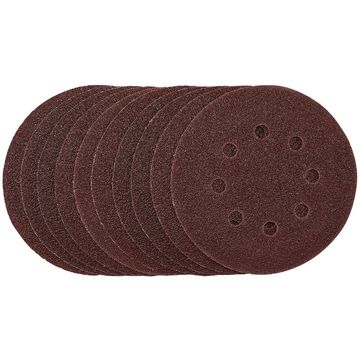 Sanding Discs, 125mm, Hook & Loop, 40 Grit, (Pack of 10)