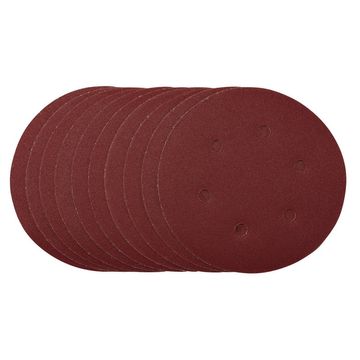 Sanding Discs, 150mm, Hook & Loop, 120 Grit, (Pack of 10)