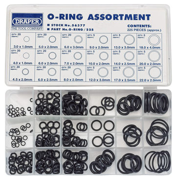 O Ring Assortment (225 piece)