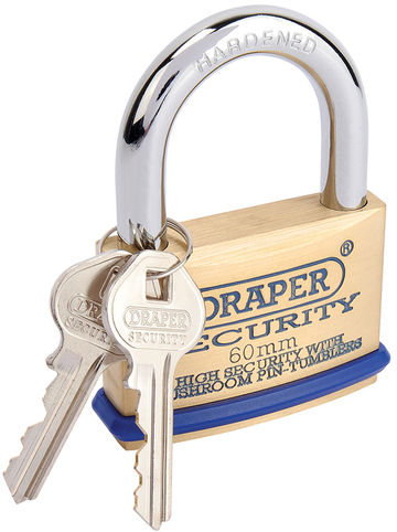 60mm Solid Brass Padlock and 2 Keys with