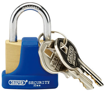 32mm Solid Brass Padlock and 2 Keys with