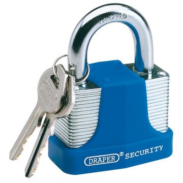 30mm Laminated Steel Padlock and 2 Keys with