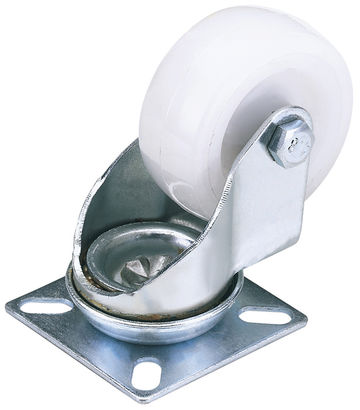 100mm Dia. Swivel Plate Fi x ing Nylon Wheel -