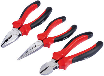 160mm Plier Set With Soft Grip Handles (3 Piece)