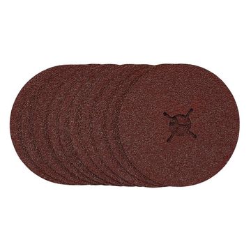 Fibre Sanding Discs, 125mm, 36 Grit, (Pack of 10)