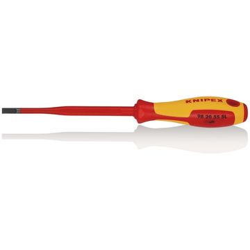 KNIPEX 98 20 55 SL VDE Insulated Slotted Screwdriver, 5.5 x 100mm - Slim